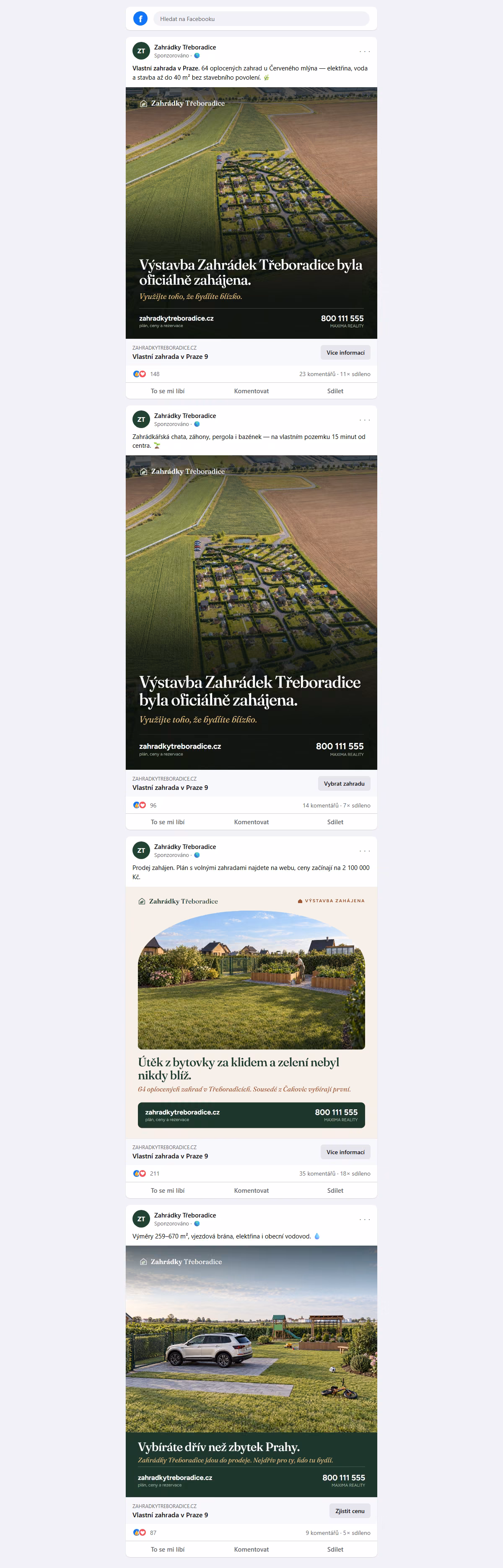 Náhled webu facebook.com