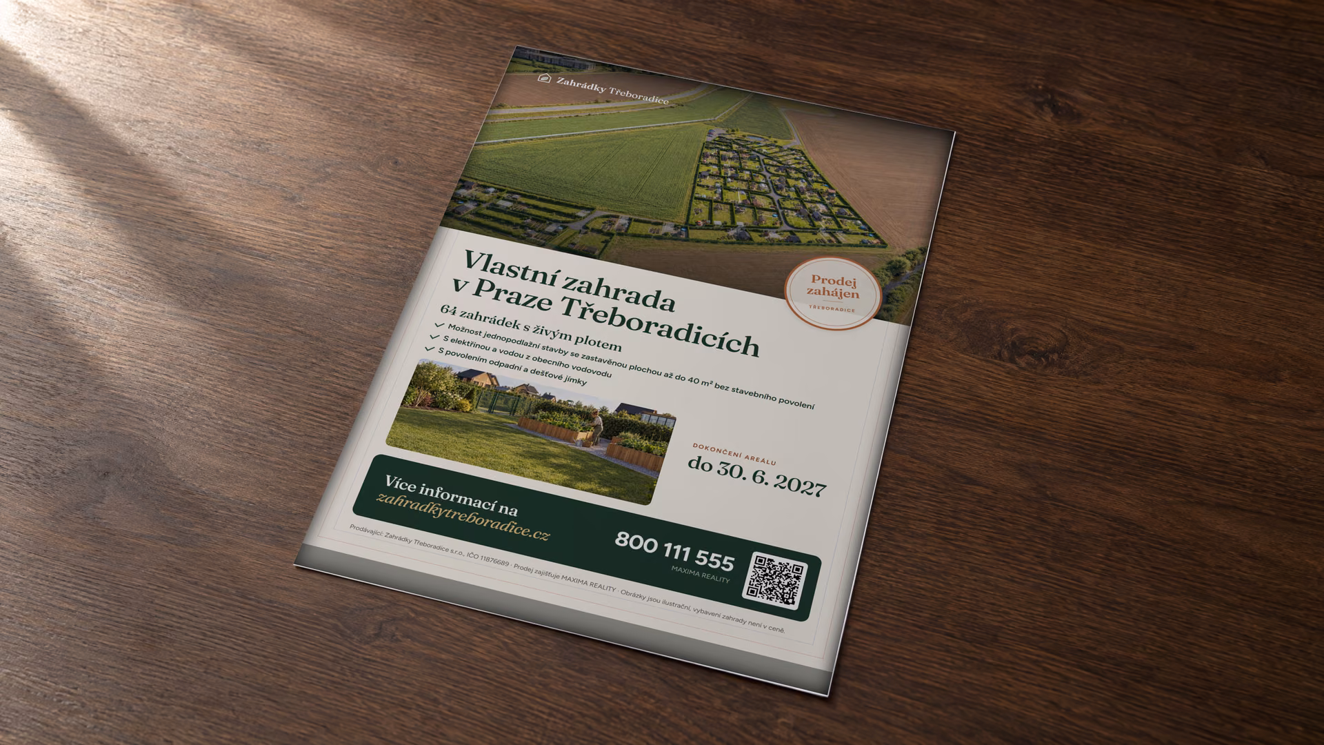 Leták A4 s QR kódem na web