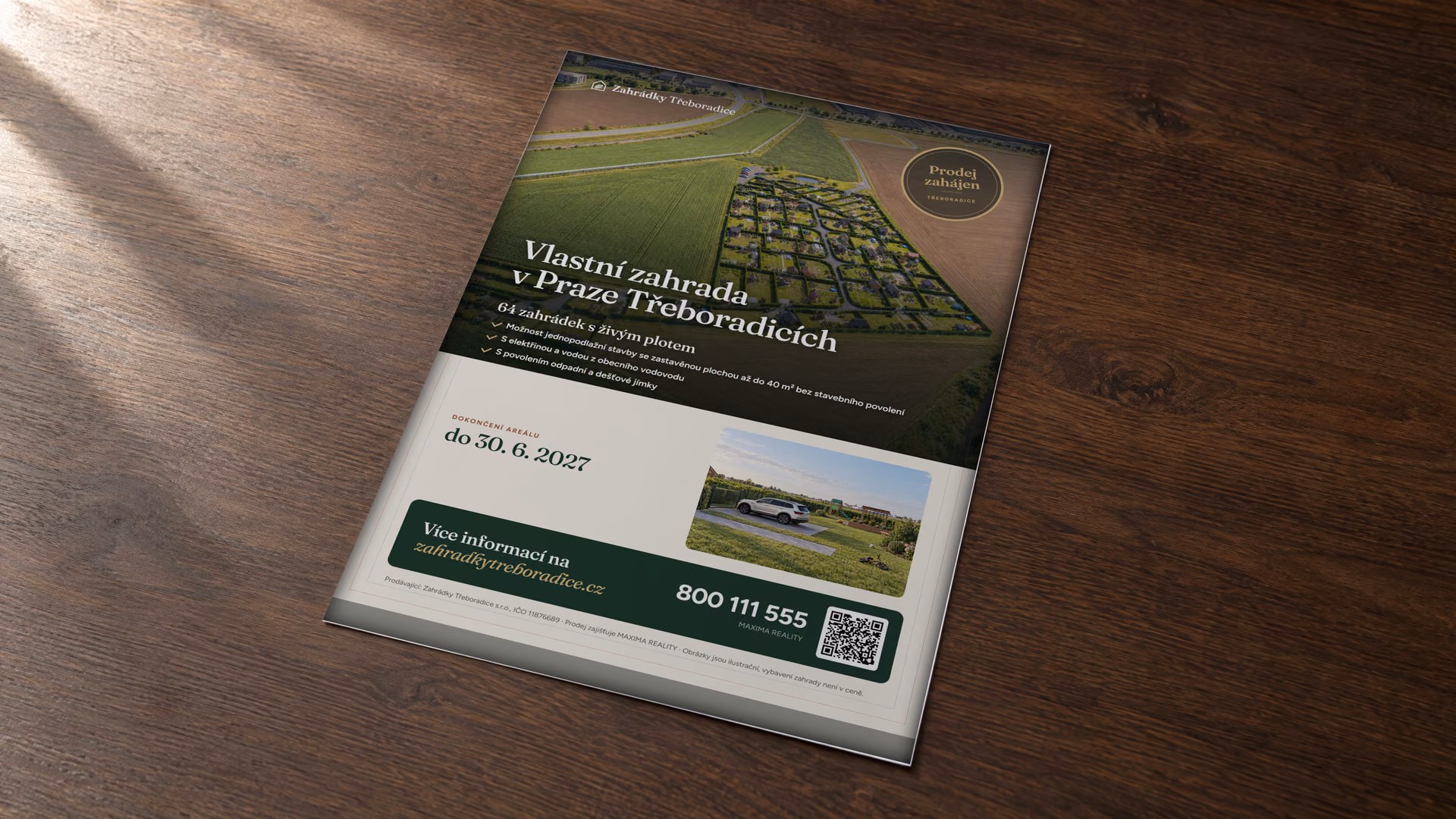 Leták A4 s QR kódem na web